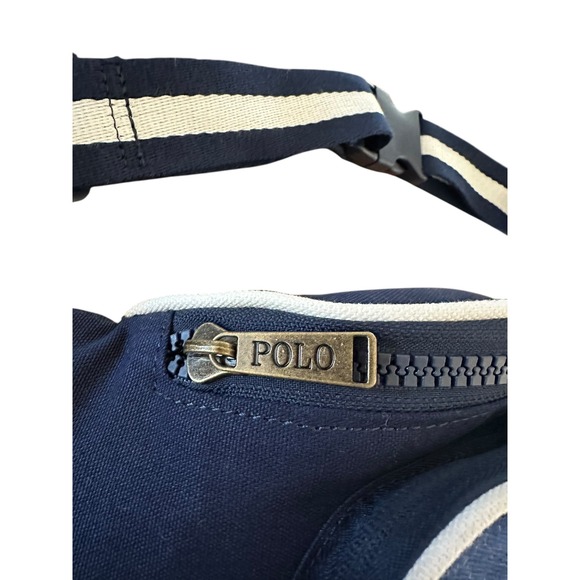 Polo Ralph Lauren Navy Blue White Red Logo Fanny Pack Belt Bag New With Tags - Picture 4 of 11